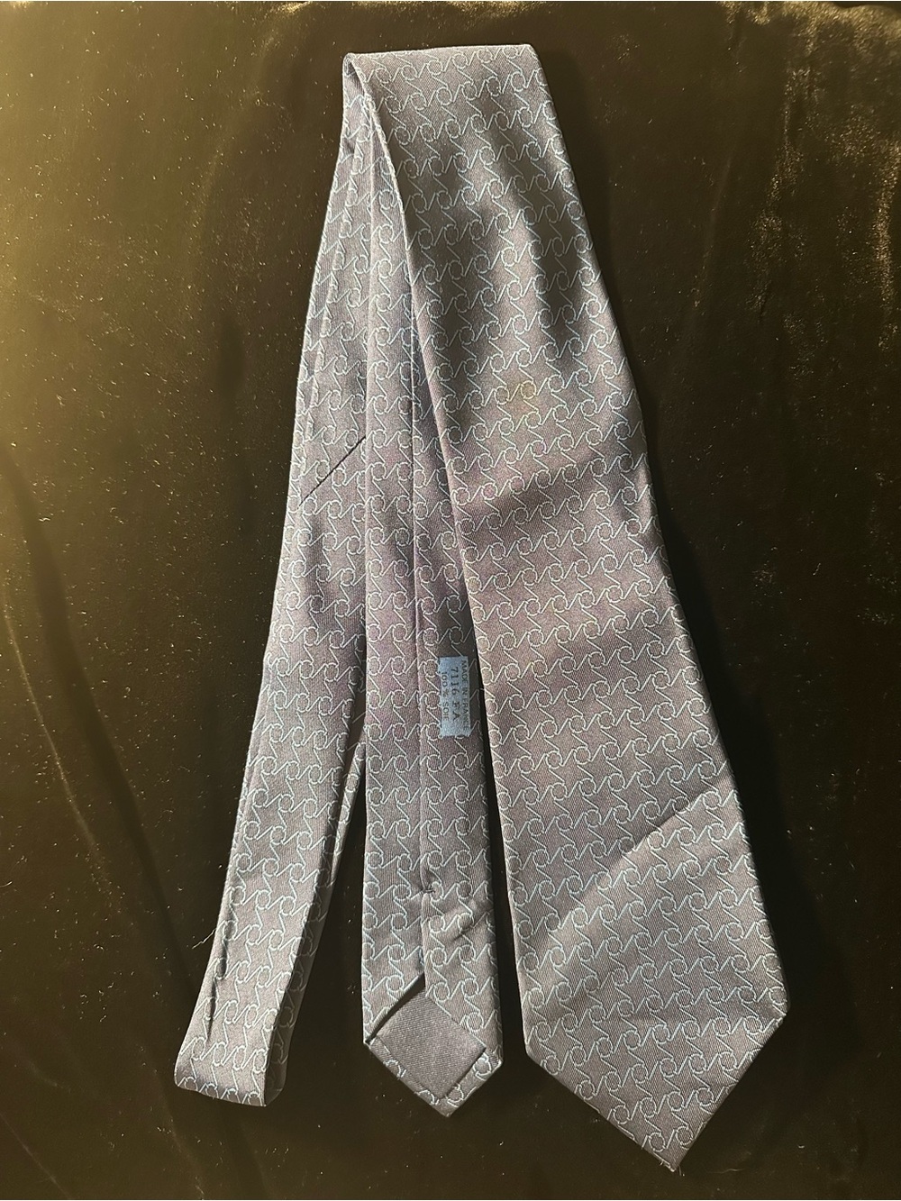 Hermes Lavender Silk Tie with Subtle White Motif